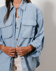 BiBi Button Down Stitch Detail Shirt with Chest Pockets