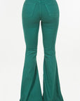 GJG Denim Bell Bottom Jean In Hunter Green - Inseam 32