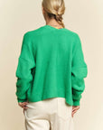 Davi & Dani Open Front Drop Shoulder Cardigan