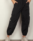 VERY J Elastic Waist Woven Cargo Pants