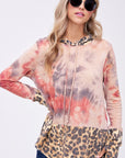 e Luna PLUS Tie Dye Cheetah Sweatshirt