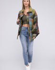 BiBi Loose Fit Buttoned Down Check Shirt Jacket