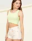 HYFVE Perfect Girl Ribbed Open-Back Crop Top