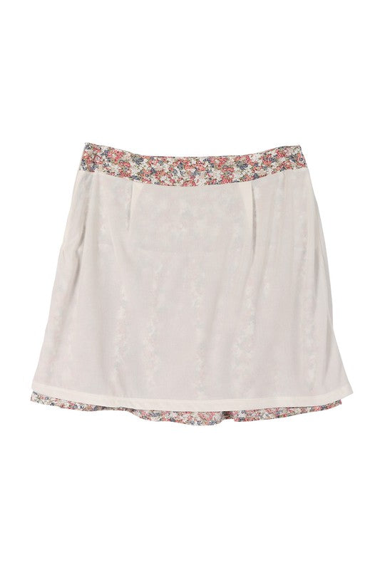 Lilou Shirred Floral Skirt