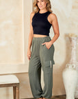 Hailey & Co Textured Rib Cargo Pants