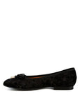 Buckrose Velvet Bow Ballerinas