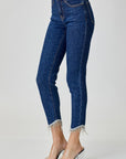 RISEN Full Size Embellished Mid Rise Crop Skinny Jeans