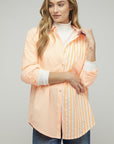 Davi & Dani Stripe Button Down Long Sleeve Shirt - Online Only