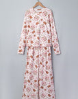 Christmas Ribbed Knit Top & Pants Pajama Set