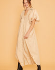 Annie Wear Smocked Puff Sleeve Midi Dress