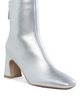 Simba Square Toe Metallic Ankle Boots