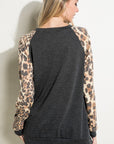 e Luna Animal Mix Sequin Pocket Sweatshirt