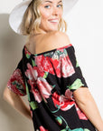 e Luna Floral One Shoulder Boxy Top