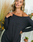 e Luna PLUS Solid One Shoulder Top