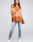 BiBi Ribbed Hem Stripe Sweater