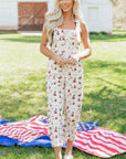 Western Adjustable Buttoned Strap Dungaree Jumpsuit
