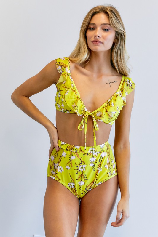 Davi &amp; Dani Floral Printed Two Piece - Online Only