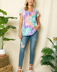 e Luna Tie Dye Thermal Hoodie Top