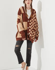 Jade By Jane Checkered Oversized Sweater