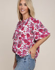 Flutter Sleeve Floral Top - Online Only