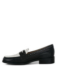 Raisa Stud Embellished Penny Loafers