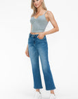 bytos Full Size Cat's Whiskers Mid Rise Ankle Jeans