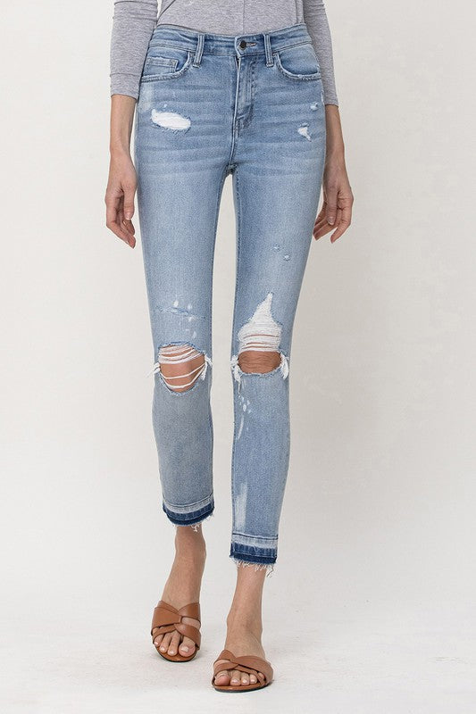 Flying Monkey Mid Rise Crop Skinny Jean  - Online Only