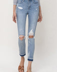 Flying Monkey Mid Rise Crop Skinny Jean  - Online Only