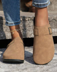 Ariyah Suede Buckle Detail Slippers
