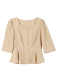 Lilou 3/4 Sleeve Front Button Blouse