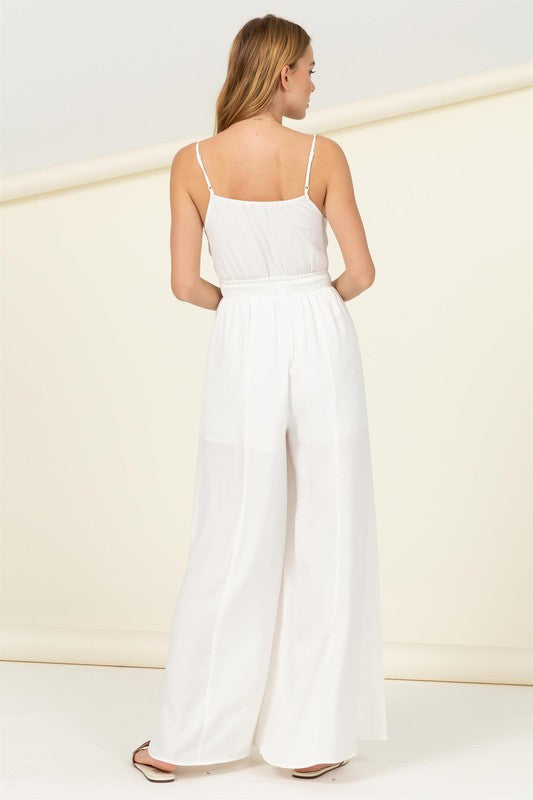 HYFVE Remember Me Front Sash Cutout Jumpsuit