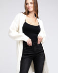 BiBi Twist Knitted Open Front Cardigan With Pockets