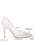 High Ball Mesh Rhinestone Stiletto Pumps