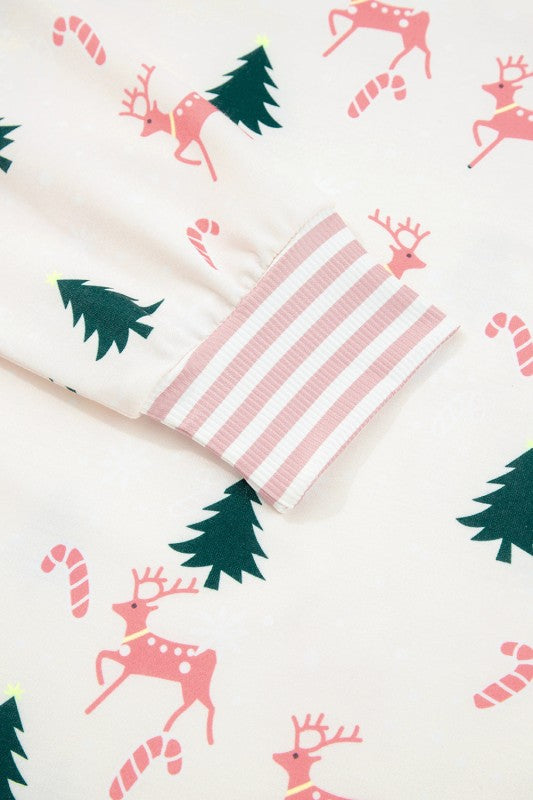 Christmas Tree Bow Top and Pants Lounge Set