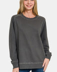 Zenana Full Size Pigment Dyed French Terry Sweatshirt