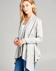 e Luna PLUS Distressed Cascade Cardigan