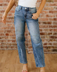 Denim Vintage Washed Seam Shift Jeans