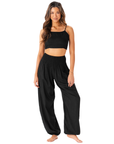 Black Harem Pants + Oasis Crop Top Set