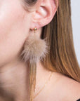 Powder Puff Drop Earrings