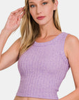 Zenana Ribbed Cropped Tank