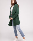 Zenana Hooded Open Front Sweater Cardigan