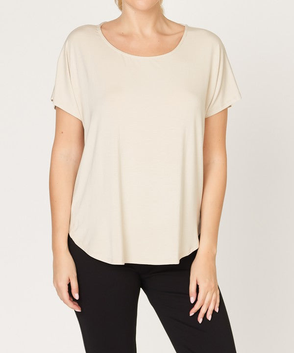 Fabina Bamboo Casual Dolman Sleeve Top