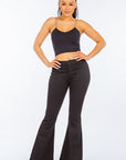 American Bazi High Waist Pull On Flare Jeans