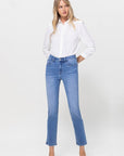 VERVET by Flying Monkey High Rise Stretch Crop Slim Straight