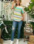 e Luna PLUS Solid Multi Stripe Top