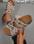 Caroline Strappy Hollowed Platform Slippers