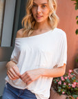 e Luna PLUS Solid One Shoulder Top