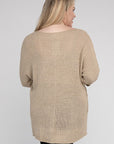 Eesome Plus Size Crew Neck Knit Sweater