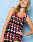 e Luna Multi Striped Tank Top