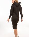 Midi Hoodie Dress by Claude in Black